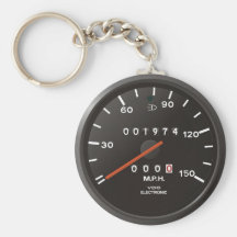 Racing car speedometer, inspired by air-cooled 911 key chains
