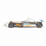 Racing Car White Acrylic Cut Outs