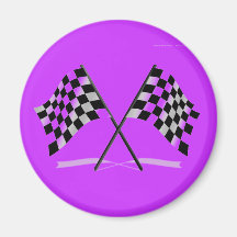 Racing Checkered Flags Magnet