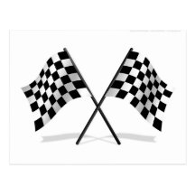 Racing Checkered Flags Postcard