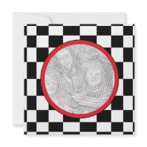 Racing Checkers Party invitations