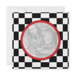 Racing Checkers Party Custom Invitations