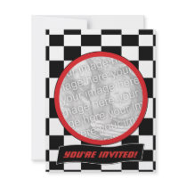 Racing Checkers Party Invitations invitations