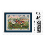 Racing Easter Rabbits - Cute Easter Greetings Postage