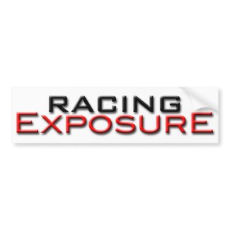 Racing Exposure exterior sticker bumpersticker