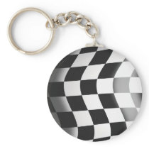 Racing Flag Key Chain
