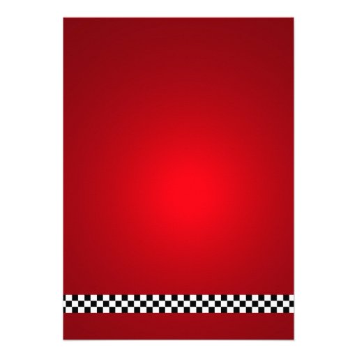 Racing Flags Retirement Party Red Custom Announcement