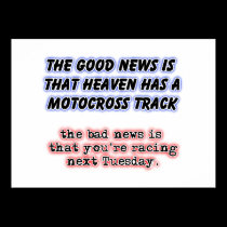 Racing In Heaven Dirt Bike Motocross Poster posters