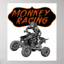 Racing monkey posters