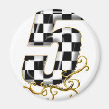 racing number 5 magnet