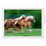 Racing Palomino Horses Greeting Card