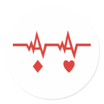 Racing Pulse Round Sticker