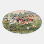 Racing Rabbits and Chicken Jockeys - Easter Races Sticker