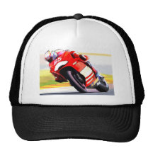 Racing Red Motorcycle Hat