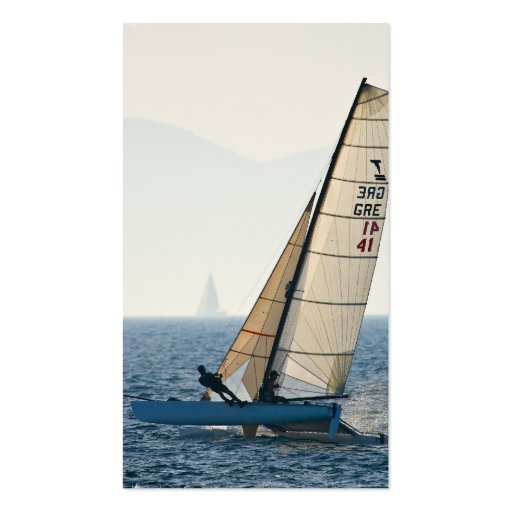 Racing Sailboat Business Card (back side)