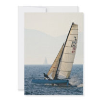 Racing Sailboat Invitation
