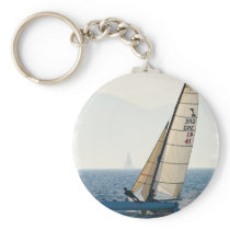 Racing Sailboat Keychain keychains