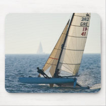 Racing Sailboat Mouse Pad