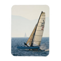 Racing Sailboat Premium Magnet