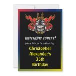 Racing Skull Birthday Party Invitations