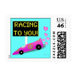 Racing to you! postage stamp