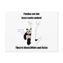 Racist panda post card