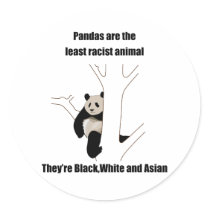 Racist panda stickers