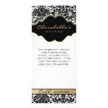 Rack Card Damask Beige Floral Salon Spa Fashion