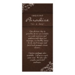 Rack Card Floral Linen Salon Spa Beige Brown