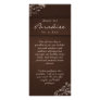 Rack Card Floral Linen Salon Spa Beige Brown