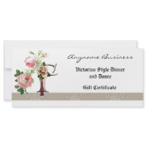 Rack Card Gift Certificate Monogram F rack cards