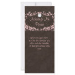 Rack Card Jewelry Diamond Floral Pink Brown rack cards