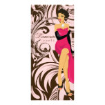 Rack Card Jewelry Leaf Swirl Salon Spa Pink Brown rack cards