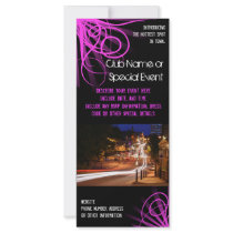 Rack Card Printing, Pink Night Club or Party Theme rack cards by cutencomfy Rack Card Printing, Pink Night Club or Party Theme rack cards
