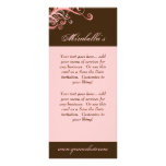 Rack Card Swirl Salon Spa Pink Brown rack cards
