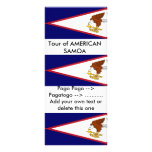 Rack Card with Flag of American Samoa, U.S.A. rack cards