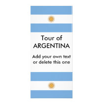 Rack Card with Flag of Argentina