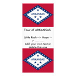 Rack Card with Flag of Arkansas, U.S.A.