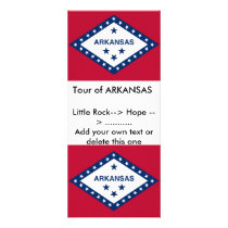 Rack Card with Flag of Arkansas, U.S.A.
