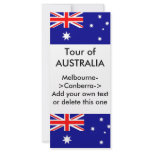 Rack Card with Flag of Australia