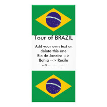 Rack Card with Flag of Brazil