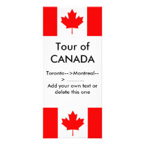Rack Card with Flag of Canada