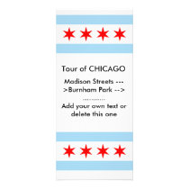 Rack Card with Flag of Chicago, Illinois, U.S.A. rack cards