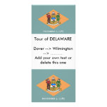 Rack Card with Flag of Delaware, U.S.A. rack cards
