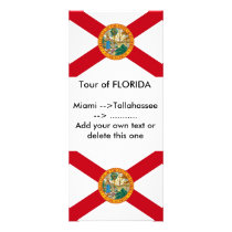 Rack Card with Flag of Florida, U.S.A.