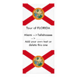 Rack Card with Flag of Florida, U.S.A. rack cards