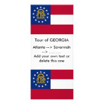 Rack Card with Flag of Georgia, U.S.A. rack cards