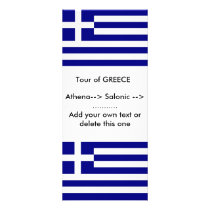 Rack Card with Flag of Greece