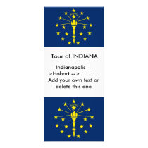 Rack Card with Flag of Indiana, U.S.A.