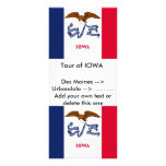 Rack Card with Flag of Iowa, U.S.A. rack cards